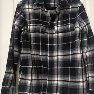 Old Navy Navy and White Plaid Shirt